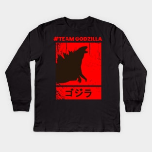 Godzilla vs Kong - Team Godzilla Kids Long Sleeve T-Shirt